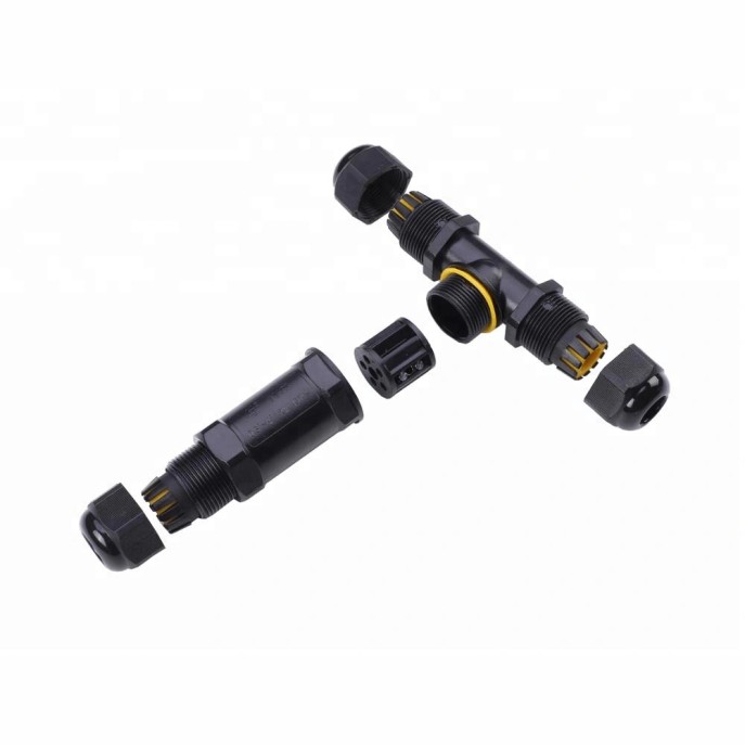 4 Stuks Waterdichte Stekker IP68 - 3-Polige Kabelconnector Voor Buiten En Tuinverlichting